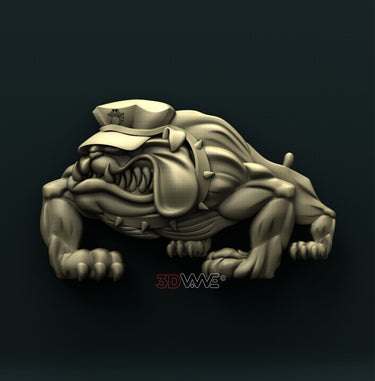 USMC DOG OF WAR 3D STL 3DWave